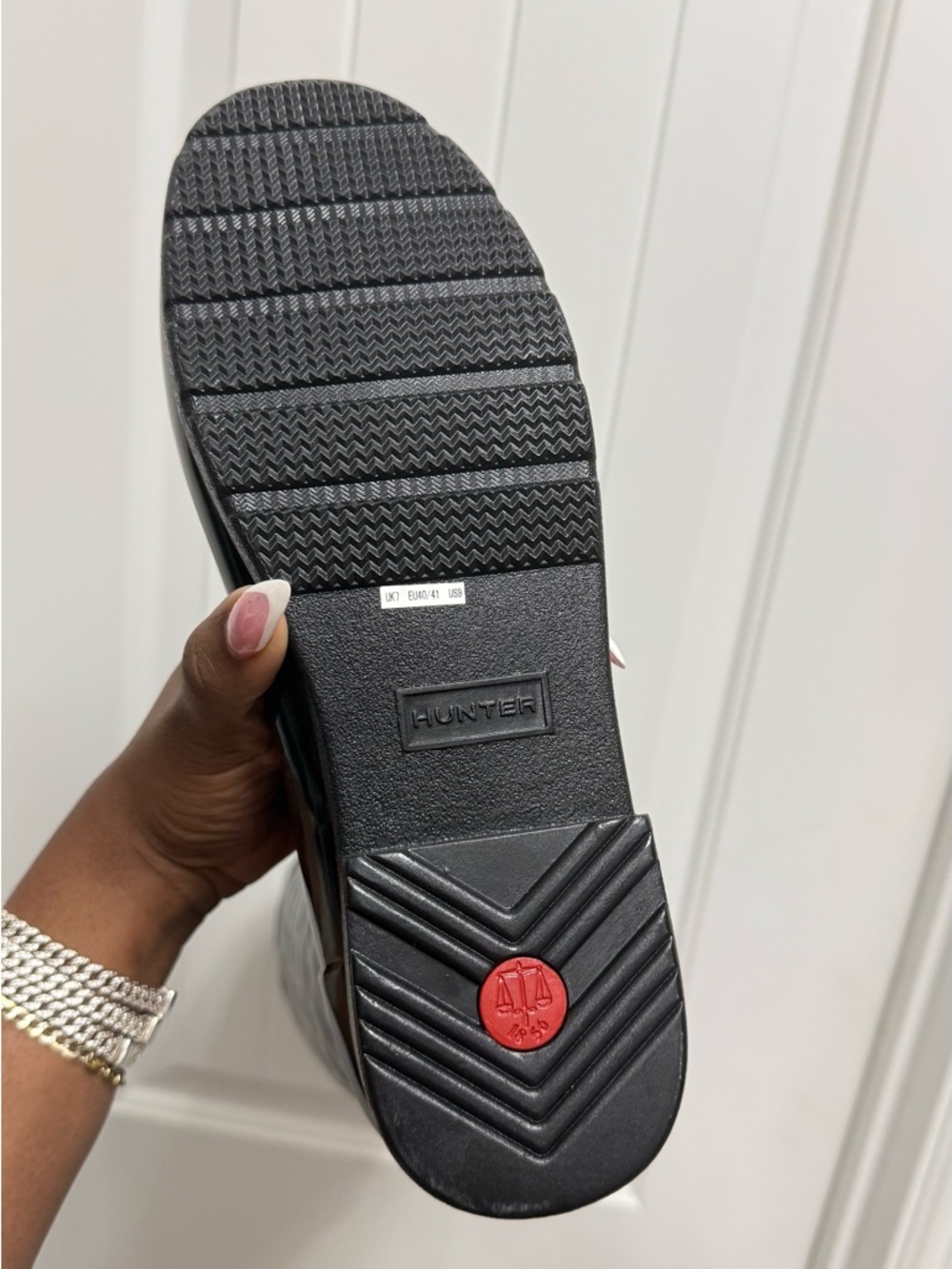 Hunter Original Refined High Gloss Quilted Waterproof Rain Boots (Women) - 9 - Picture 11 of 11